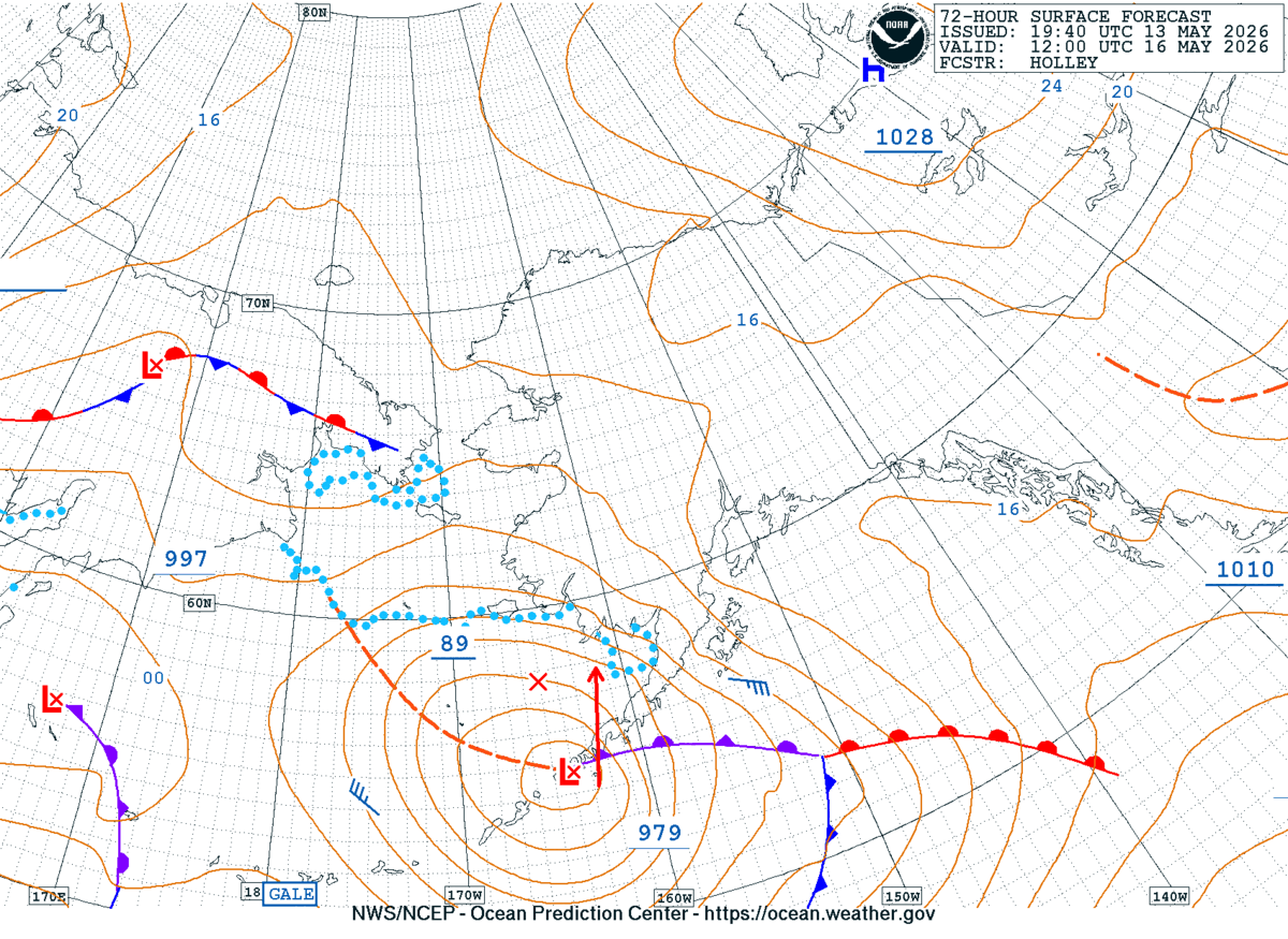 Alaska/Arctic 72 Hour Surface Forecast