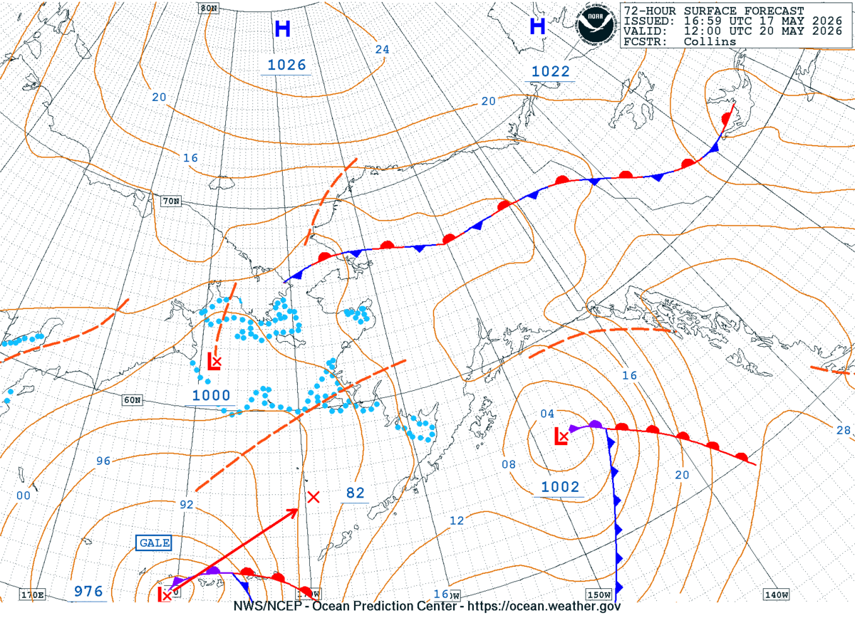 Alaska/Arctic 72 Hour Surface Forecast