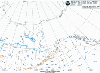 Latest 48 hour Pacific (Alaska) wind & wave forecast