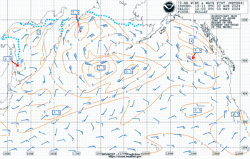 Latest 72 hour Pacific wind & wave forecast